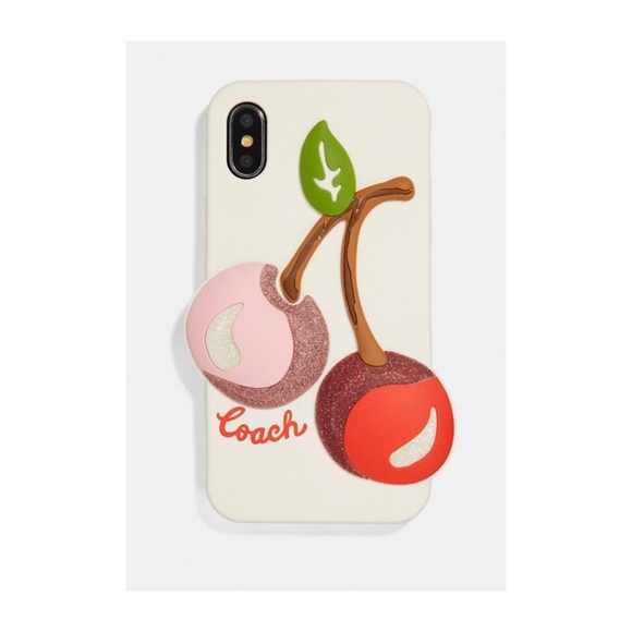 Coach iPhone X/Xs Case w/Oversized Cherries - Picture 1 of 2